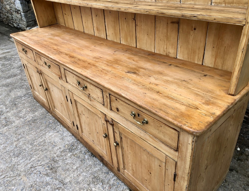 Huge Antique Georgian Pine Dresser View III