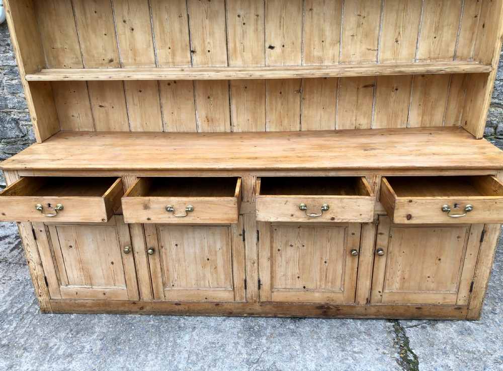 Huge Antique Georgian Pine Dresser View VI