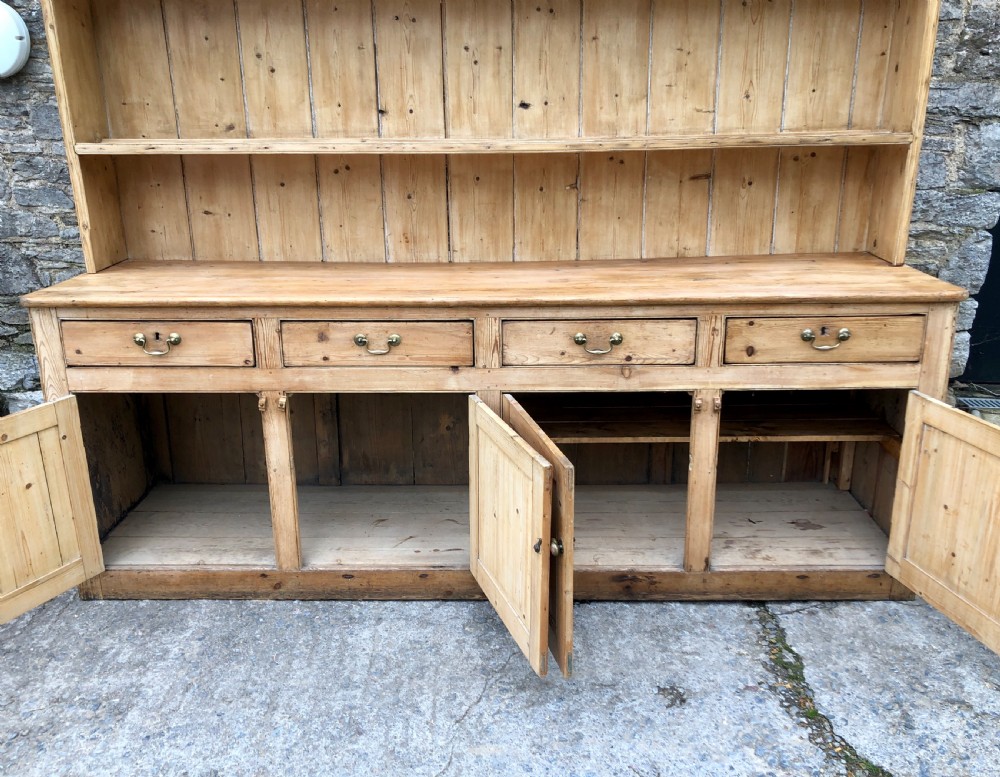 Huge Antique Georgian Pine Dresser View IX