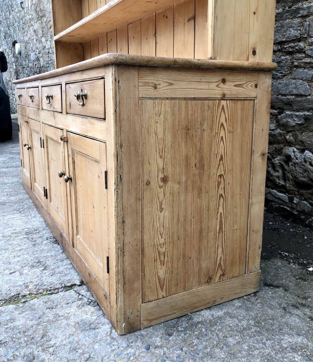 Huge Antique Georgian Pine Dresser View XX