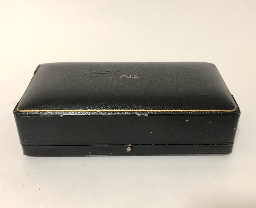 Antique Solid Sterling Silver Cruet Set in Case View II