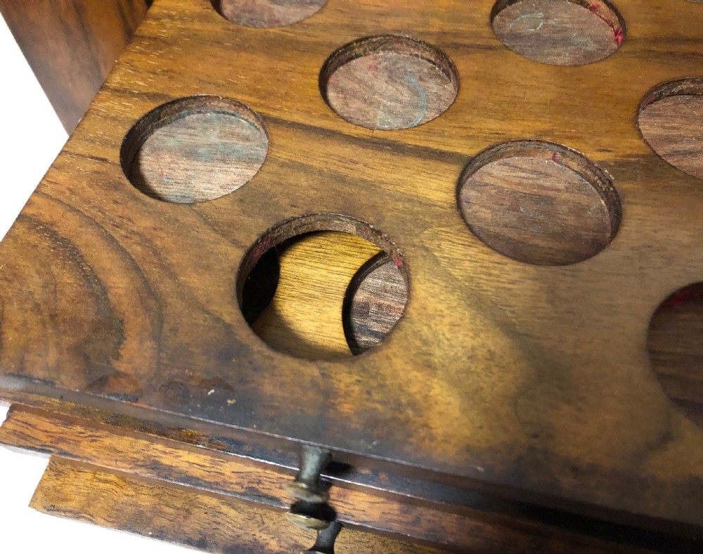 Antique Victorian Walnut Coin Collectors Cabinet View XVII