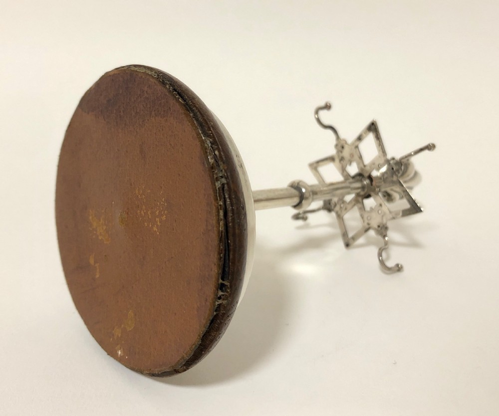Antique Solid Silver Hat Pin Cushion Stand View VIII