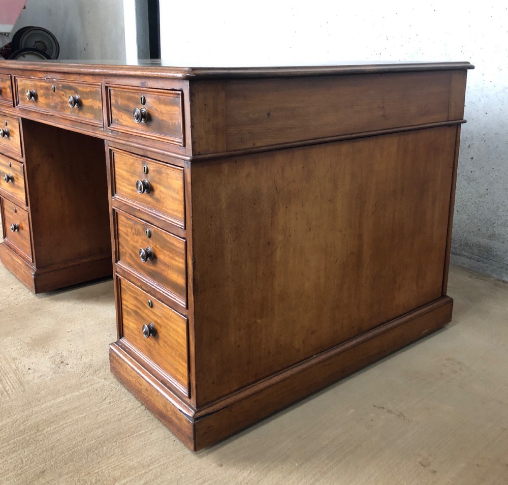Large Victorian Mahogany Partners Desk View IV