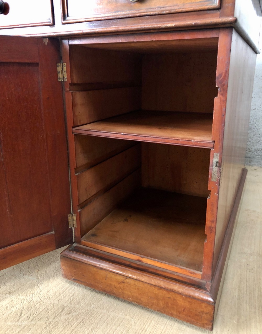 Large Victorian Mahogany Partners Desk View VIII