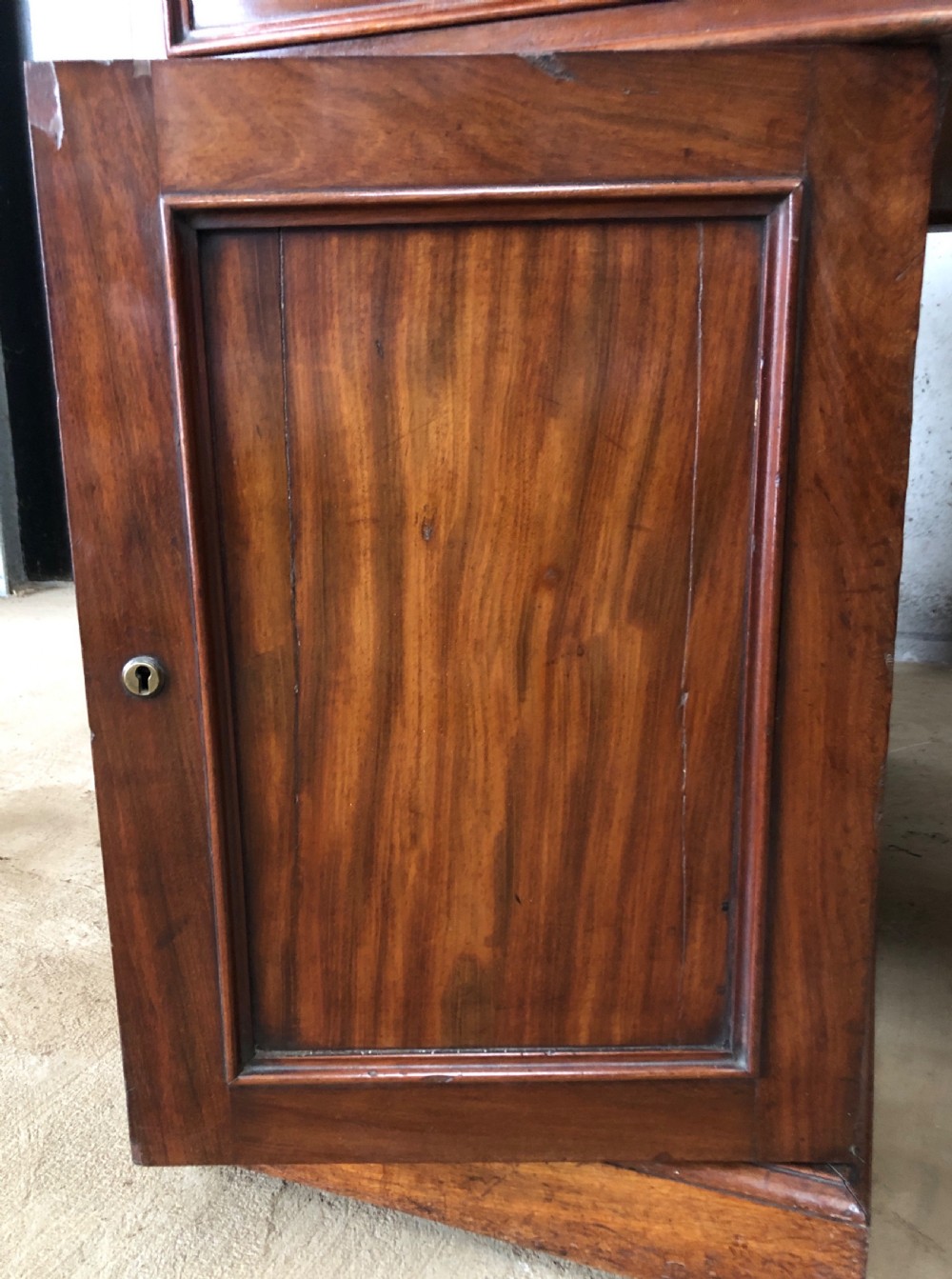 Large Victorian Mahogany Partners Desk View IX