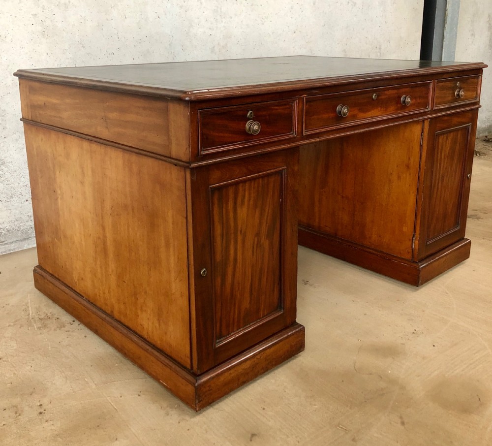 Large Victorian Mahogany Partners Desk View XIII
