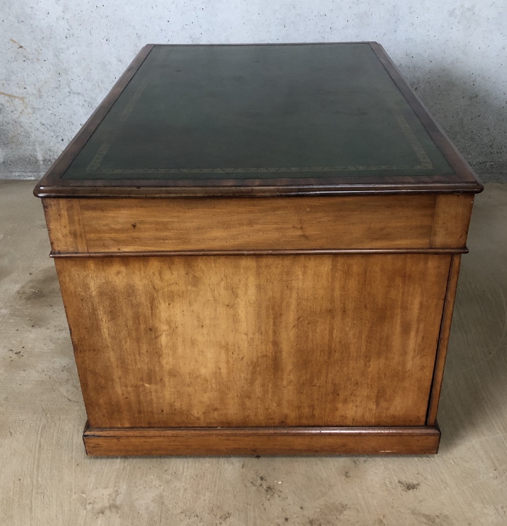 Large Victorian Mahogany Partners Desk View XVII