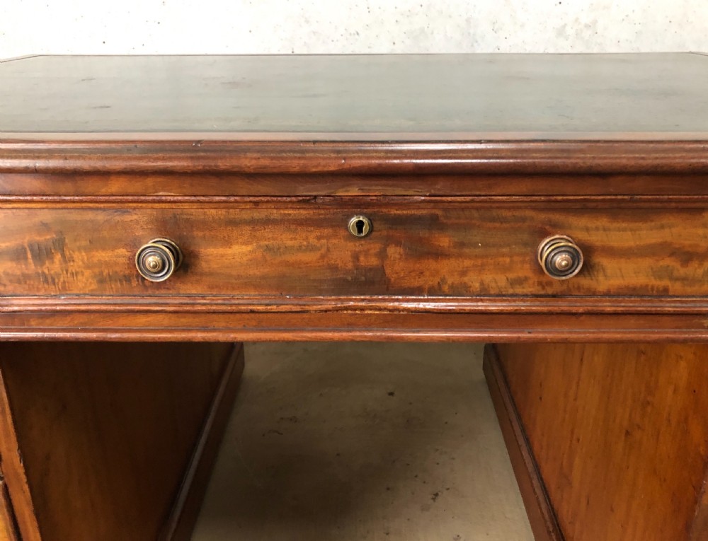 Large Victorian Mahogany Partners Desk View XVIII
