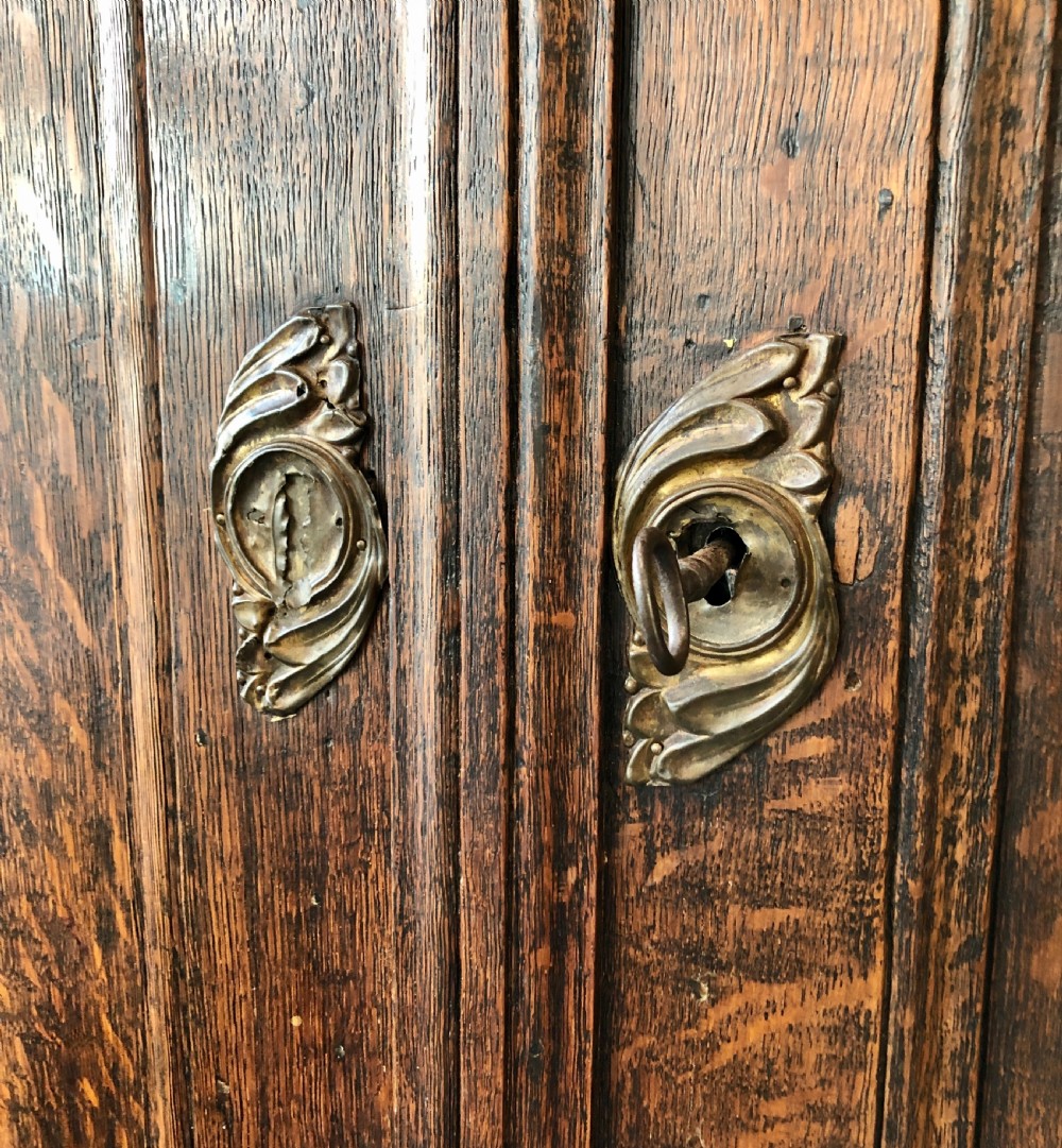 Large Antique Oak Housekeepers Cupboard View V