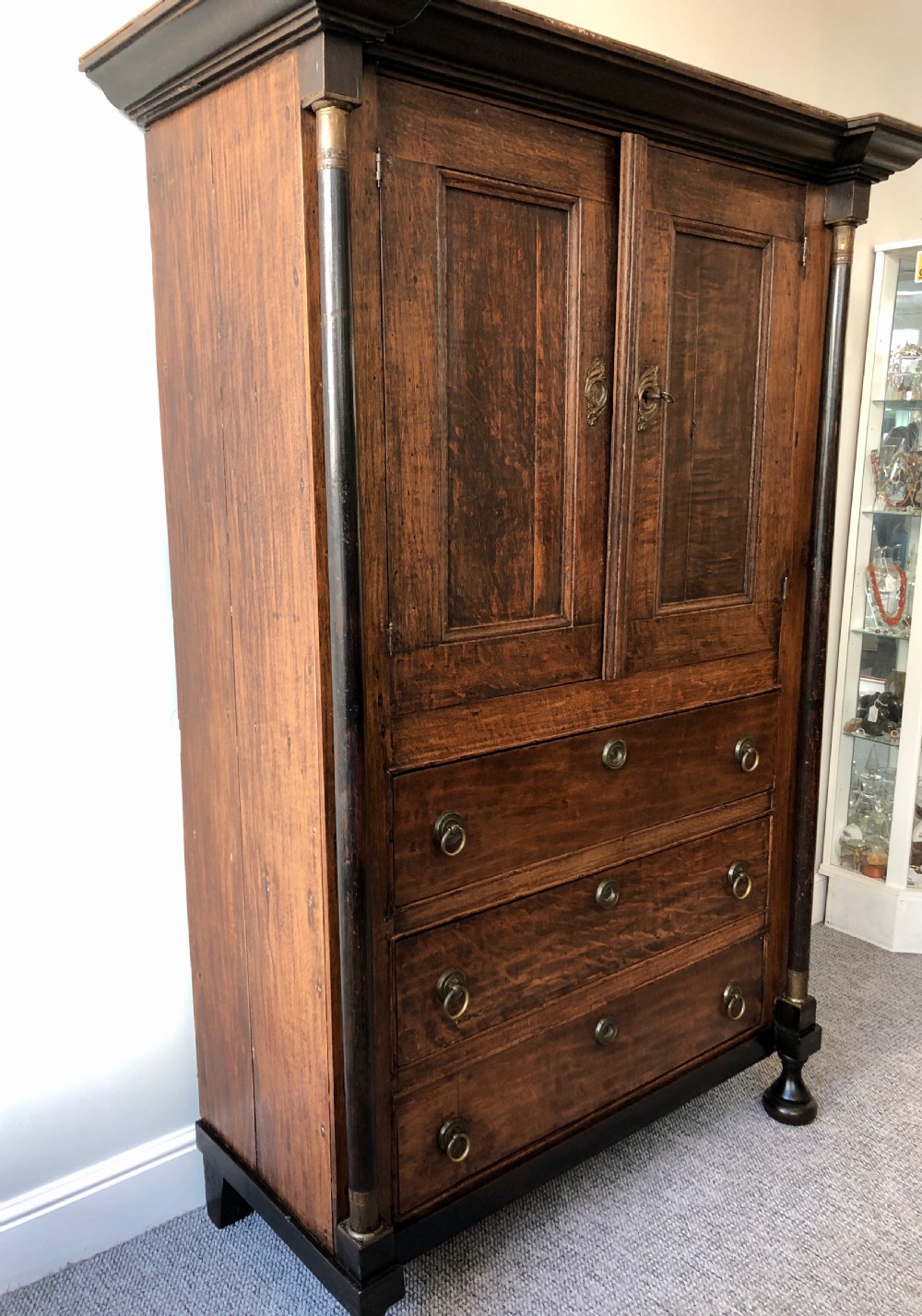 Large Antique Oak Housekeepers Cupboard View VIII