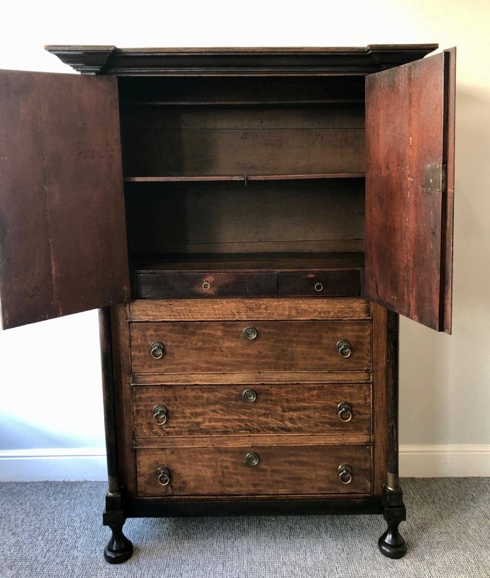 Large Antique Oak Housekeepers Cupboard View IX