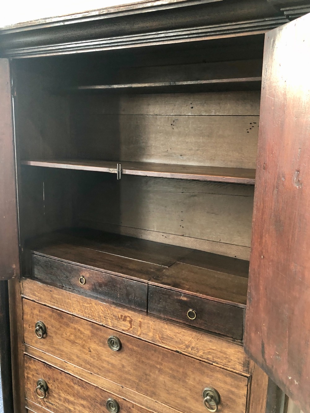 Large Antique Oak Housekeepers Cupboard View XIV