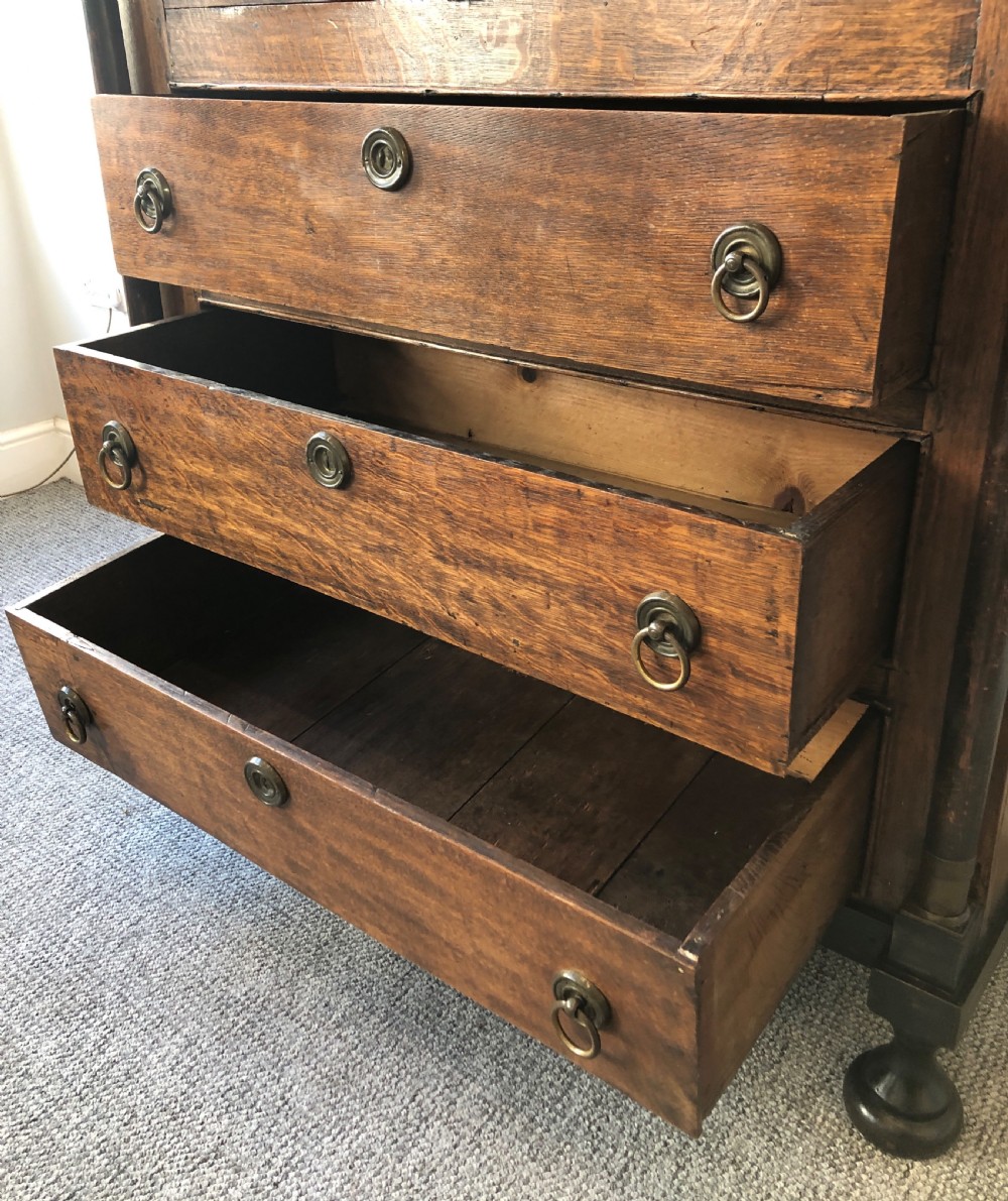 Large Antique Oak Housekeepers Cupboard View XV