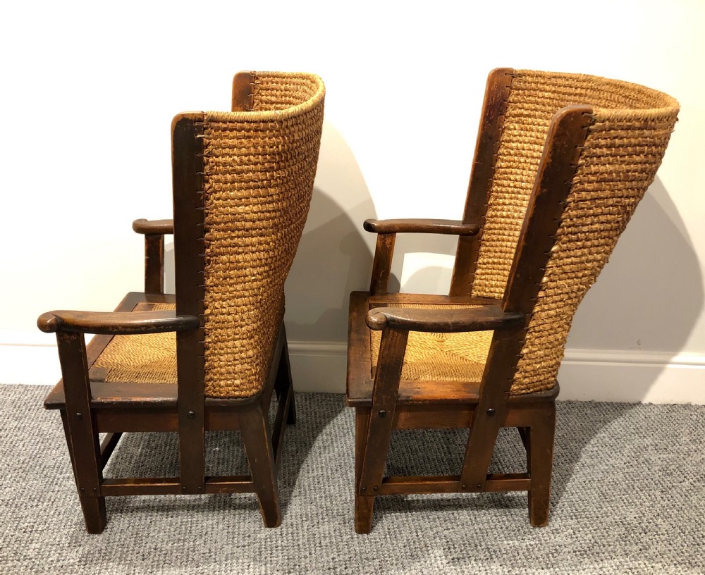 Pair of Small Antique Orkney Chairs  View II