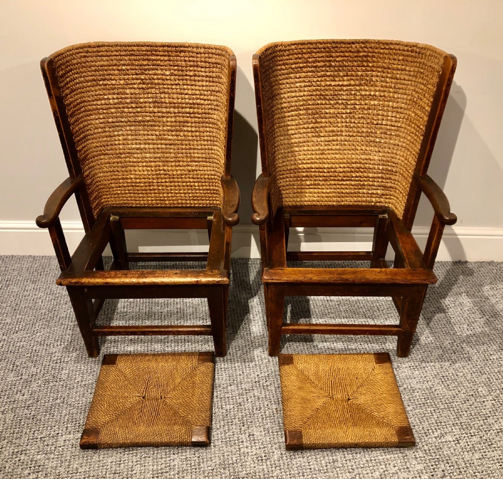 Pair of Small Antique Orkney Chairs  View V