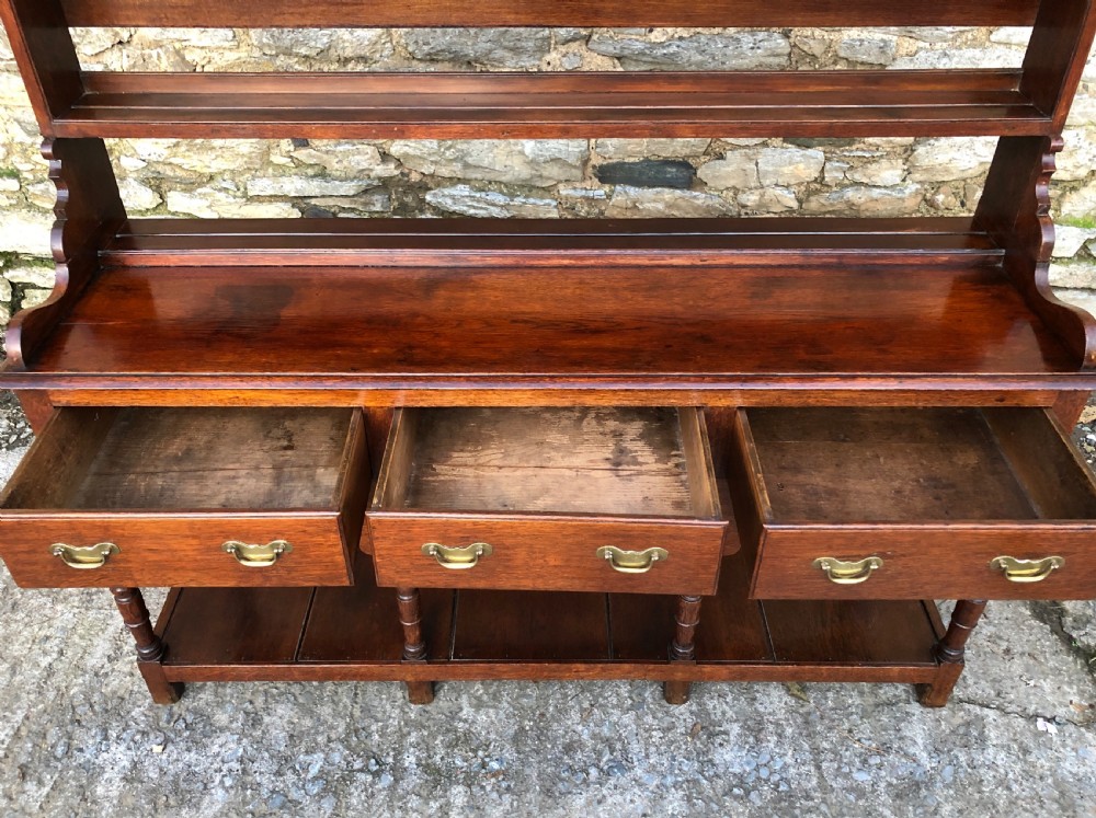 Antique Georgian Oak Potboard Dresser View VIII