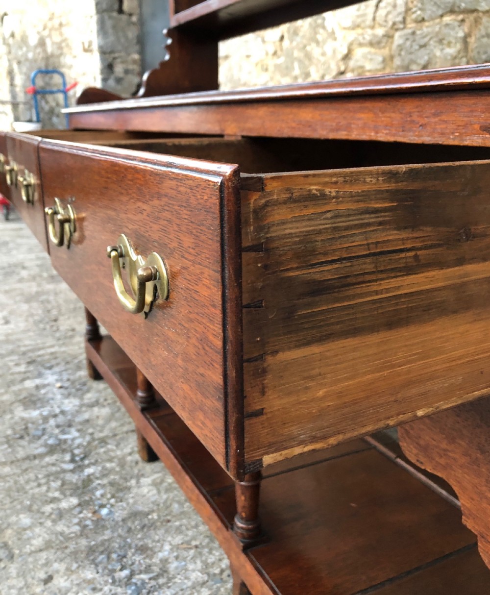 Antique Georgian Oak Potboard Dresser View IX