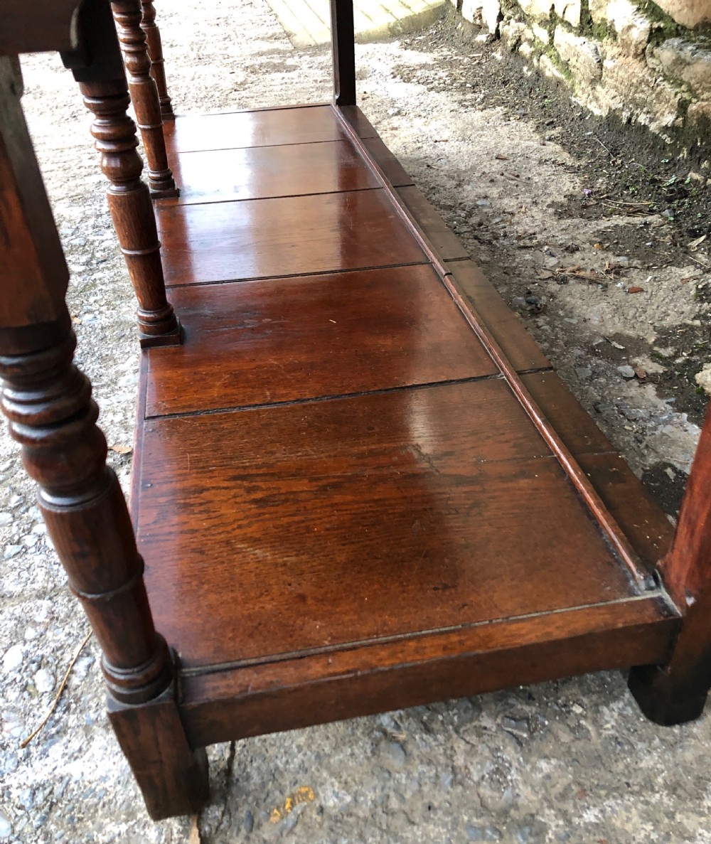 Antique Georgian Oak Potboard Dresser View XIV