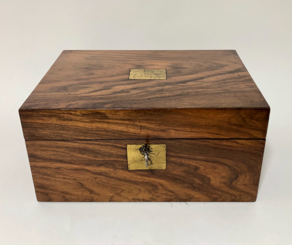 Victorian Walnut Writing Slope Box with Key View II