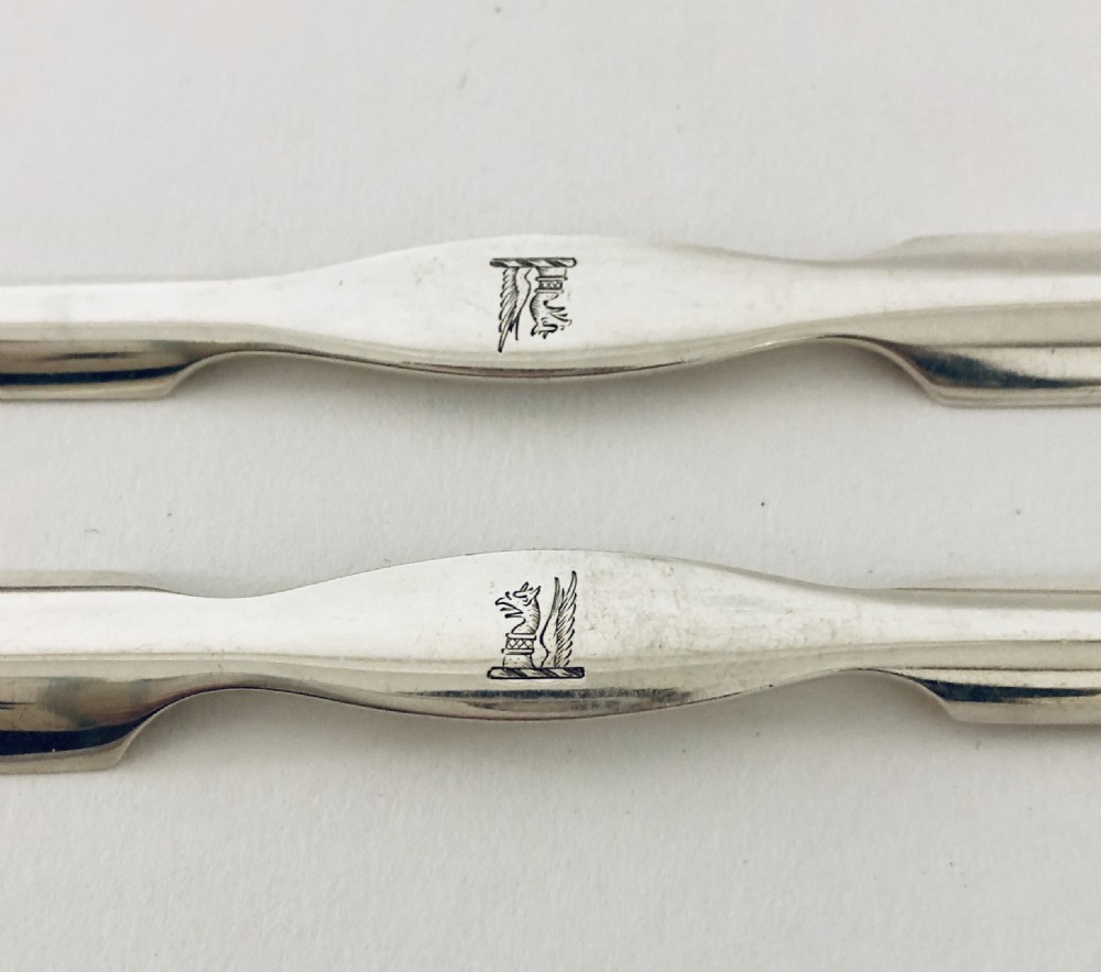 Pair of Antique Solid Sterling Silver Marrow Scoops View VI