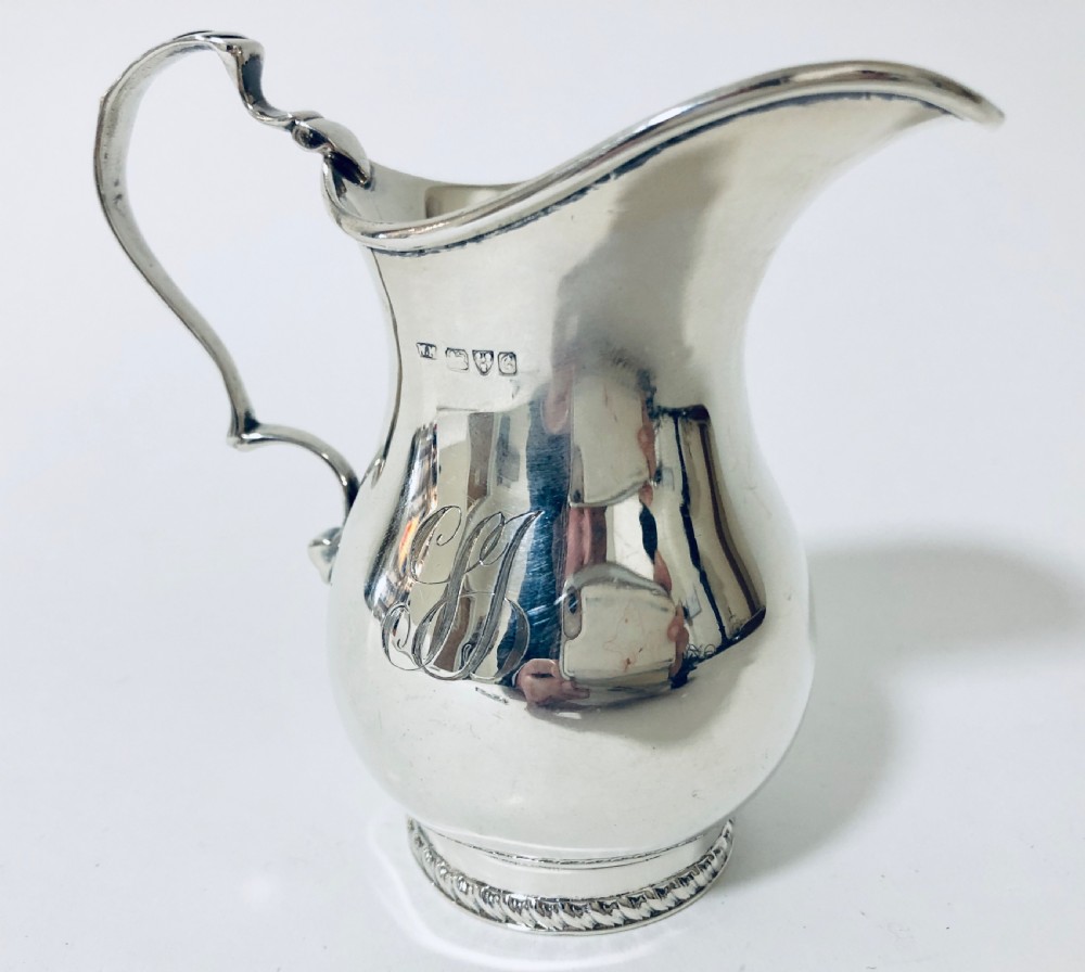 Antique Solid Sterling Silver Milk Cream Jug 1903 Chester View VIII