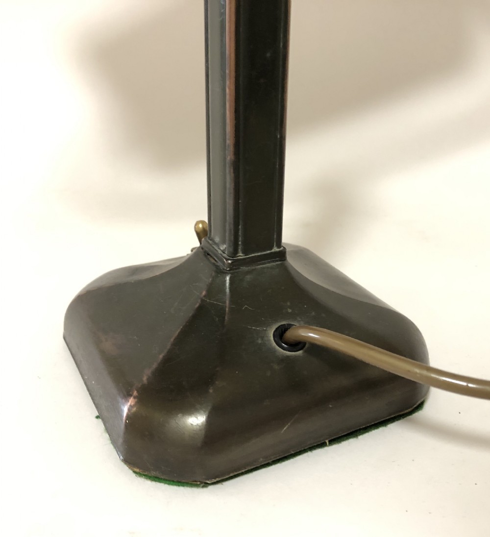 Antique Art Deco Bronzed Bankers Desk Lamp View VIII