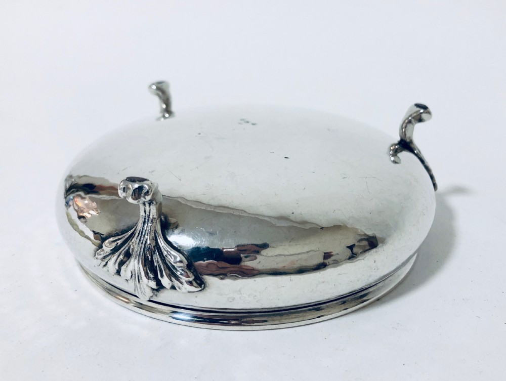 Arts and Crafts Solid Silver Hammered Bowl by Albert Edward Jones 1934 View IX