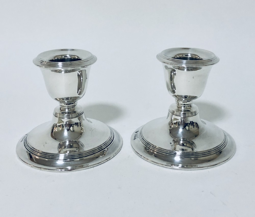 Pair of Edwardian Solid Silver Candlesticks