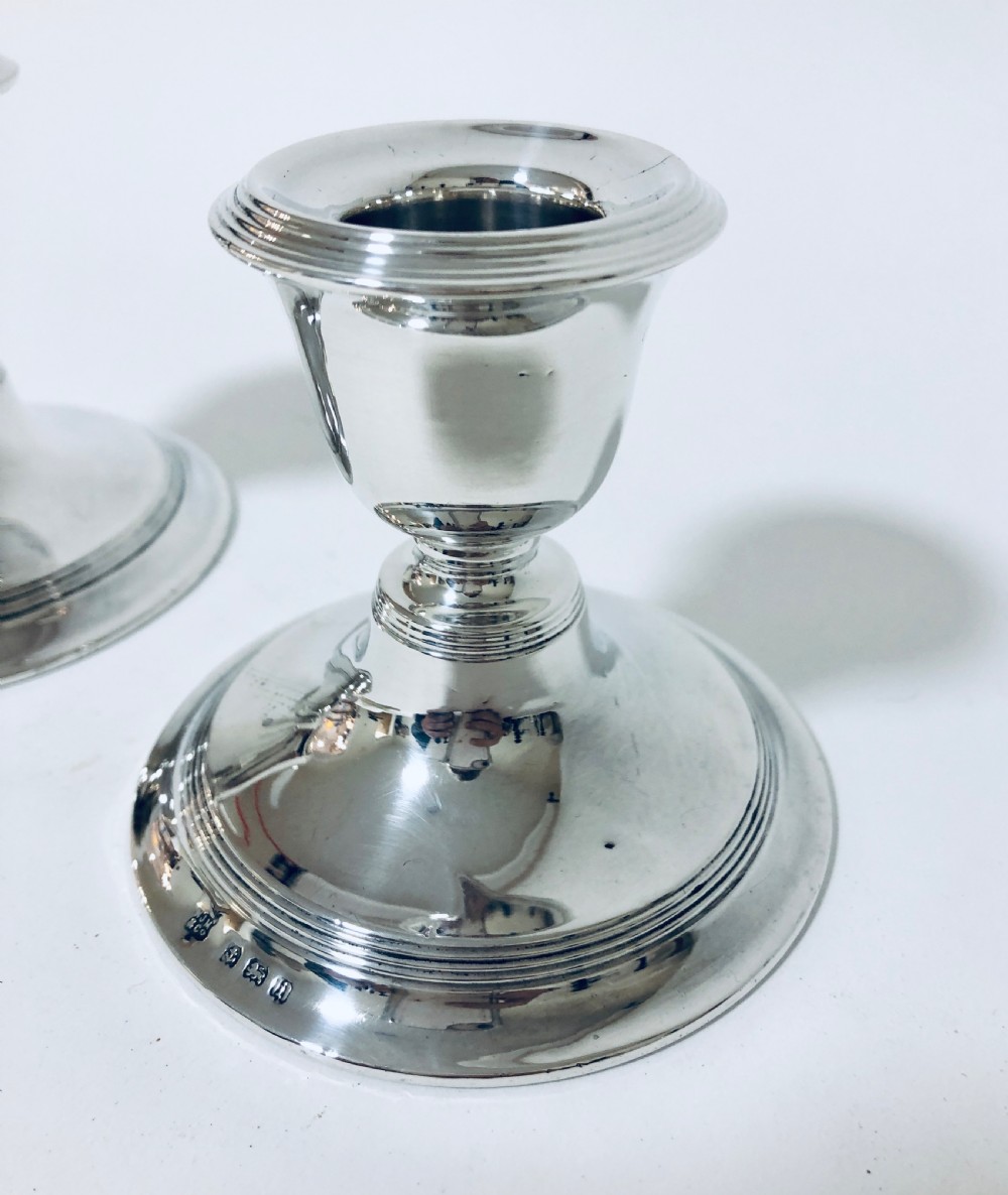 Pair of Edwardian Solid Silver Candlesticks View V