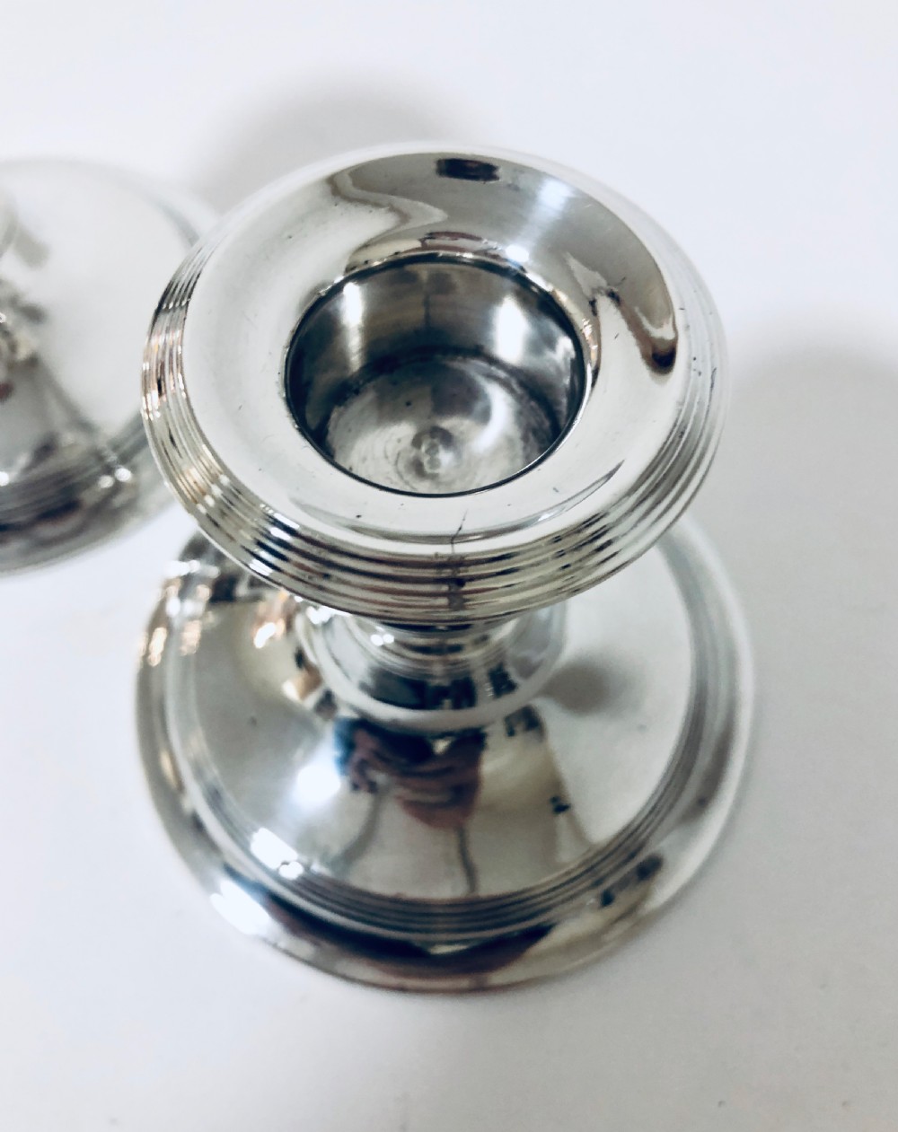 Pair of Edwardian Solid Silver Candlesticks View VI