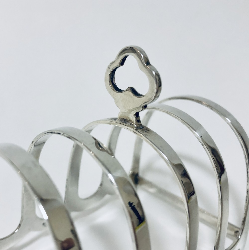 Antique Solid Sterling Silver Toast Rack View II