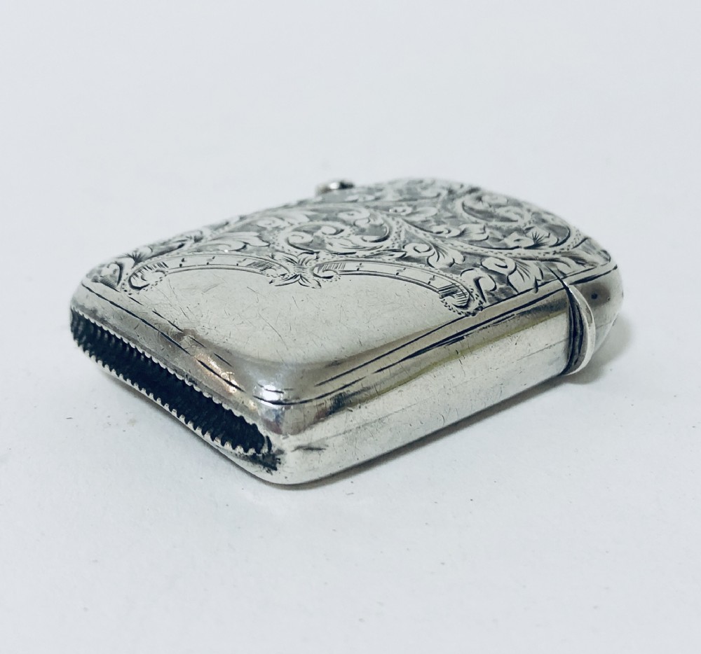 Victorian Solid Silver Vesta Case