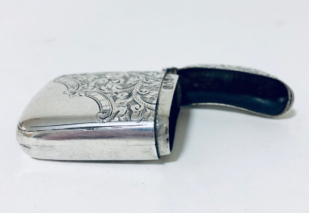 Victorian Solid Silver Vesta Case View IX