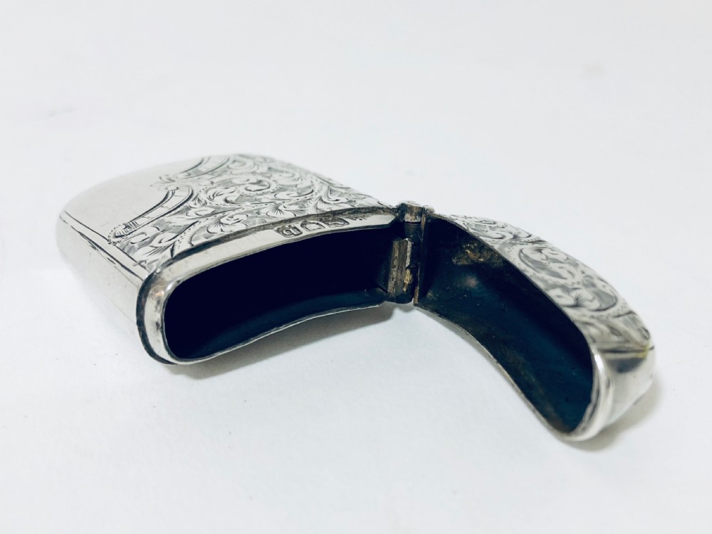 Victorian Solid Silver Vesta Case View X