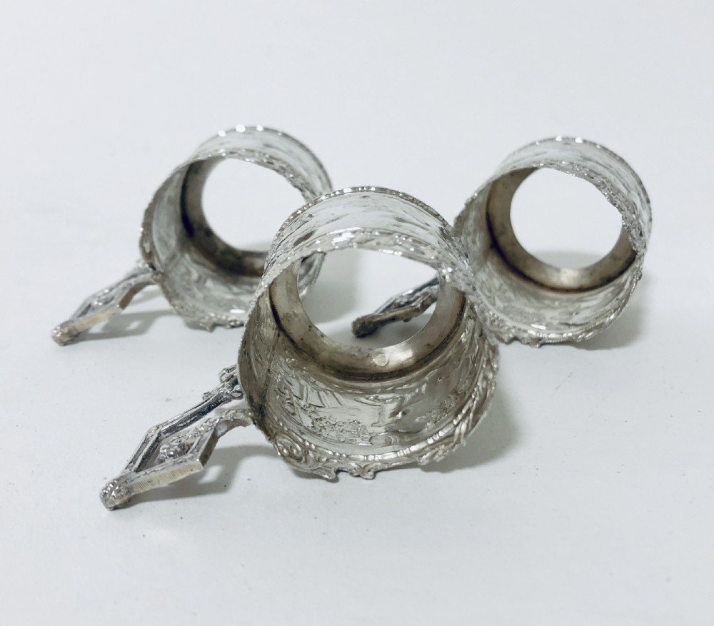 Set of 3 Antique Silver Mounted Coffee Cups View IX