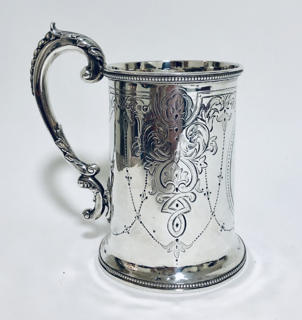 Victorian Solid Silver Tankard Mug