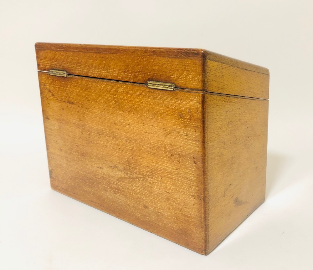 Antique Oak Desktop Stationery Cabinet Box View VII
