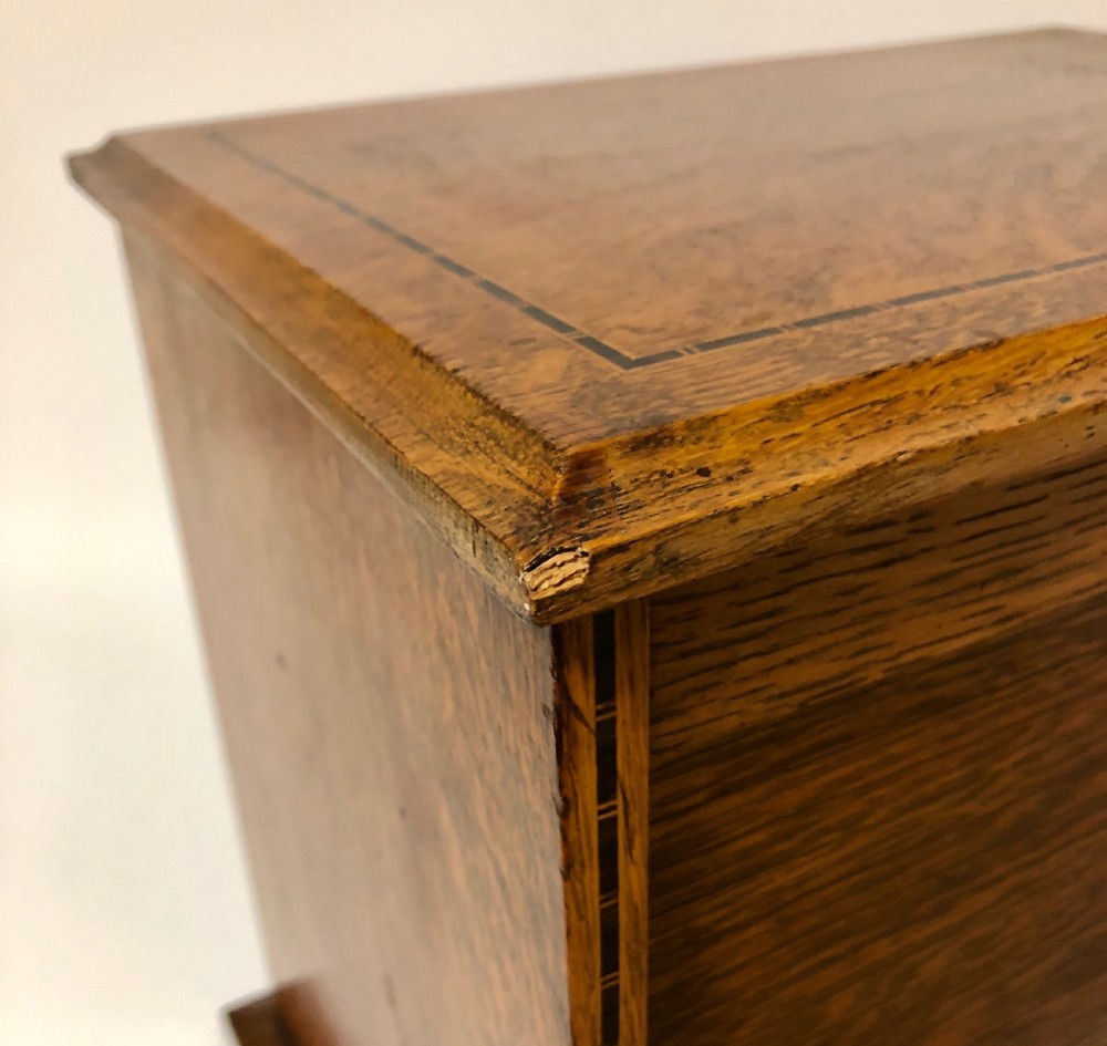 Antique Oak Pipe Smokers Cabinet Humidor View VII