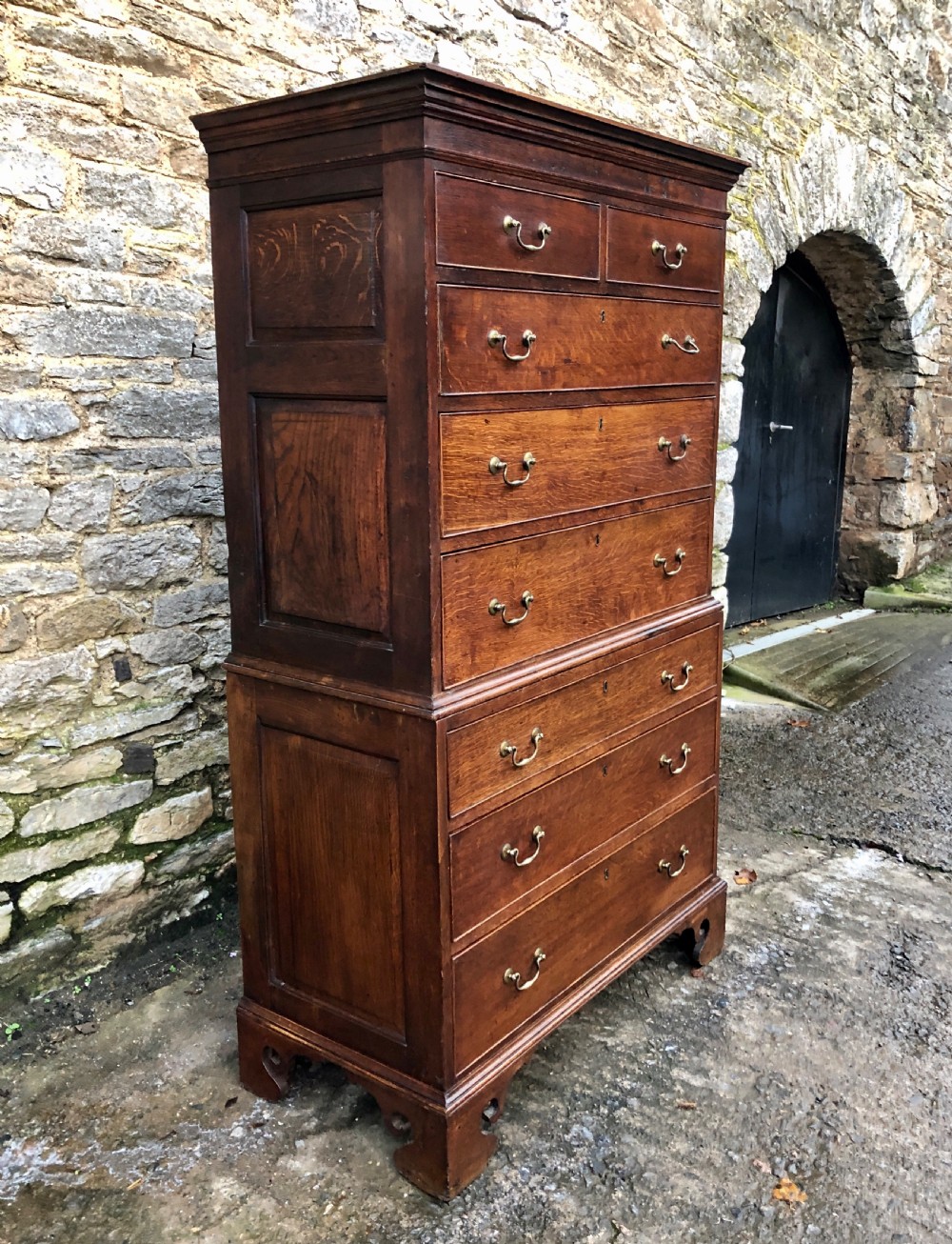Georgian Oak Chest on Chest View VI
