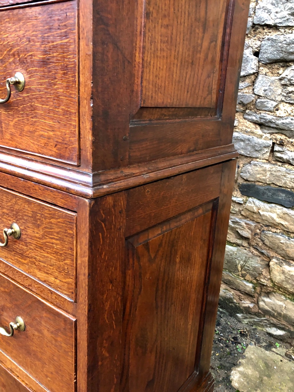 Georgian Oak Chest on Chest View XII