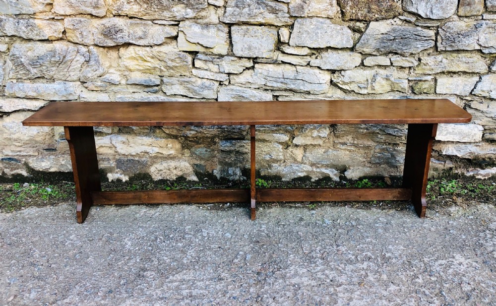 Large Antique 6ft Fruitwood Bench View II