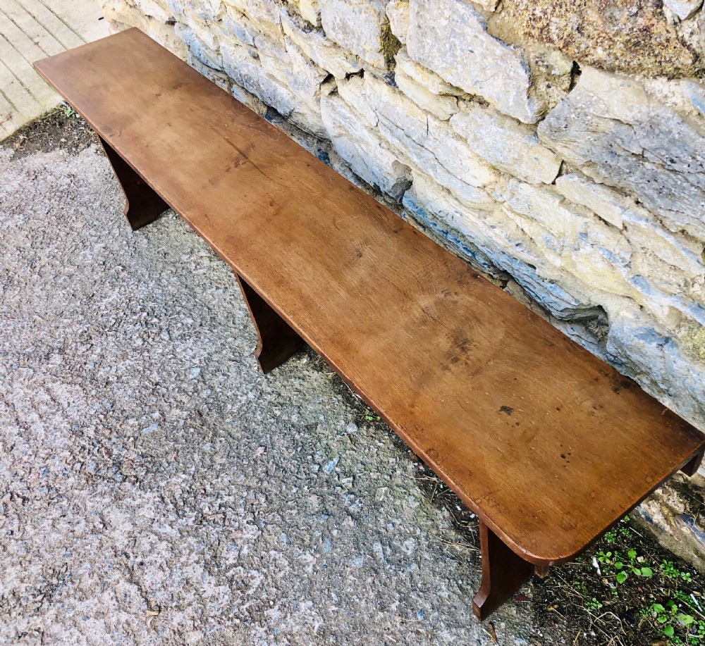 Large Antique 6ft Fruitwood Bench View IV