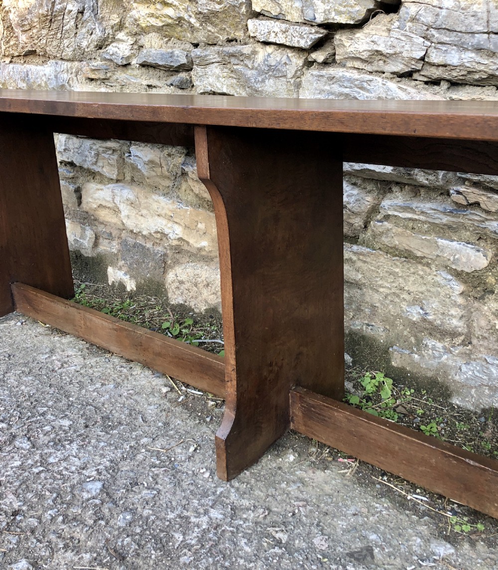 Large Antique 6ft Fruitwood Bench View V