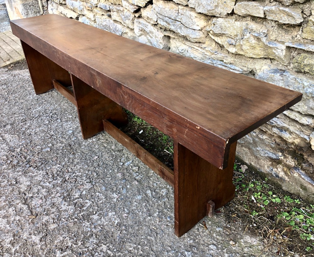 Large Antique 6ft Fruitwood Bench View XII