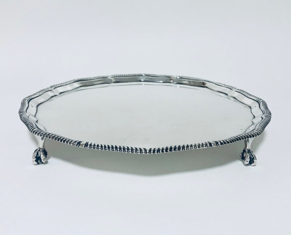 Antique Victorian Solid Silver Salver Dish