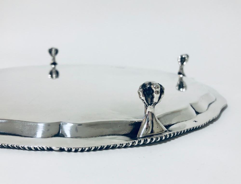 Antique Victorian Solid Silver Salver Dish View IV