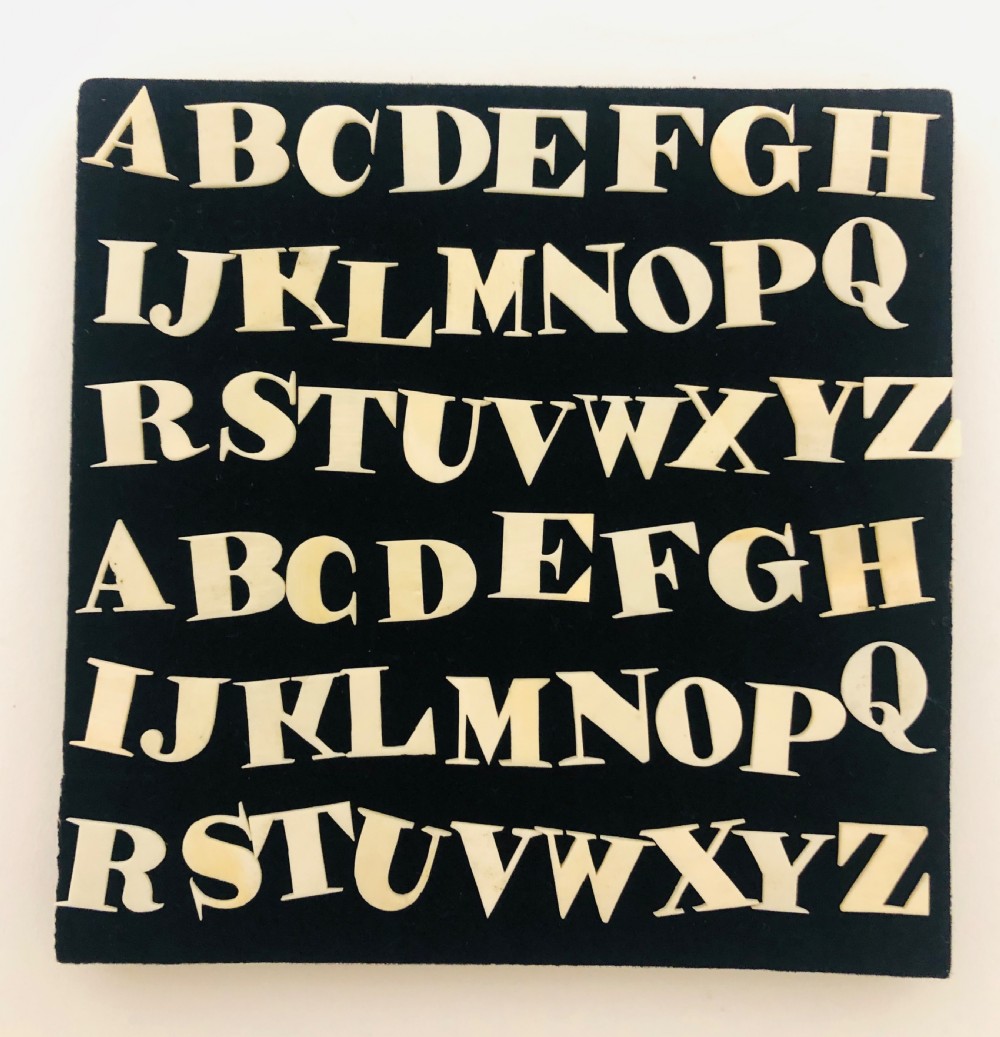 Complete Set of Bone Prisoner of War Spelling Alphabet Letters