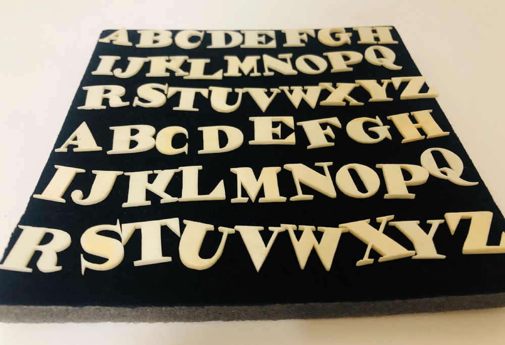 Complete Set of Bone Prisoner of War Spelling Alphabet Letters View V