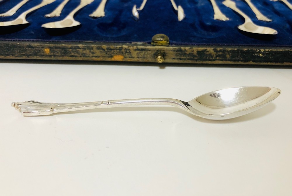 Set of Art Deco Solid Silver Teaspoons by Harrods View III